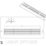 Linear Diffuser Box and Grill - Metal Zinc